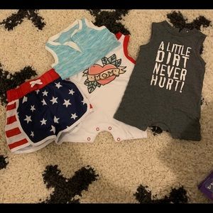 3-6 month baby boy summer bundle